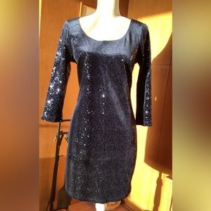 Sequined low back dress